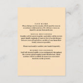 Orange Blume Mason Jar Sicherheitsmaßnahmen Begleitkarte (Rückseite)