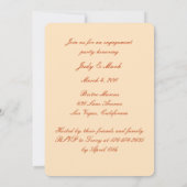 Orange Blume Mason Jars Engagement Party einladen Einladung (Rückseite)