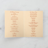 Orange Blume Mason Jars Programmkarte Programm (Innenseite)