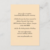 Orange Blume Mason Jars Wedding Details Begleitkarte (Rückseite)