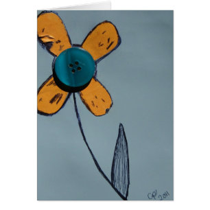 Orange Blume Mixed Media