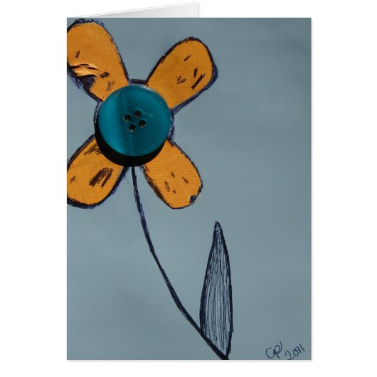 Orange Blume Mixed Media (Vorne)