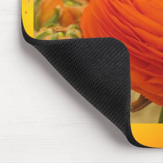 Orange Blume Mouse Pad Mousepad (Ecke)