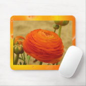Orange Blume Mouse Pad Mousepad (Mit Mouse)