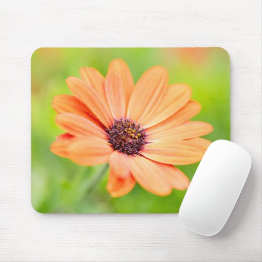 Orange Blume Mousepad (Mit Mouse)
