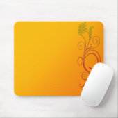 Orange Blume Mousepad (Mit Mouse)