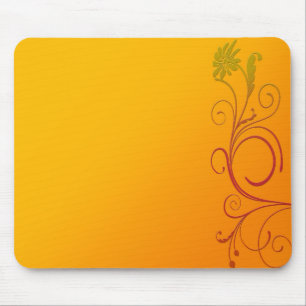 Orange Blume Mousepad