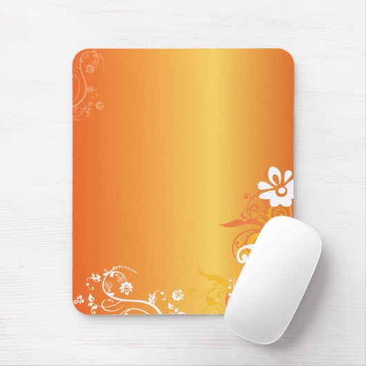 Orange Blume Mousepad (Mit Mouse)