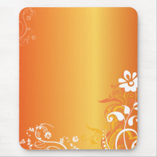 Orange Blume Mousepad