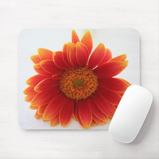 orange Blume Mousepad (Mit Mouse)