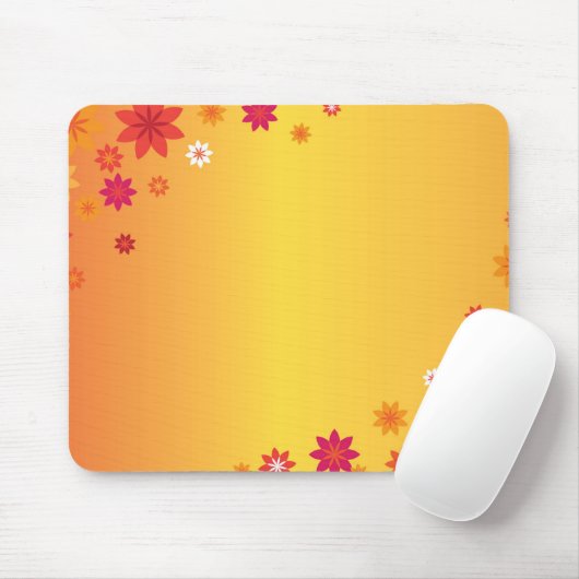 Orange Blume Mousepad (Mit Mouse)