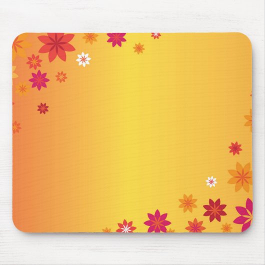 Orange Blume Mousepad (Vorne)