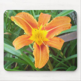 Orange Blume Mousepad