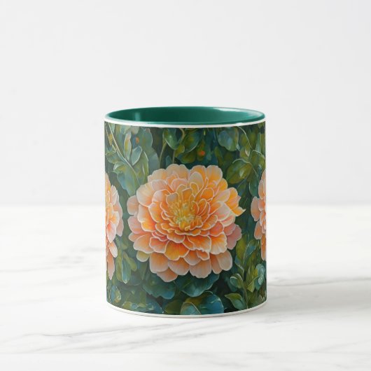 Orange Blume Mum Garden Art Tasse Cup (Zentrum)