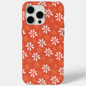 Orange Blume Muster iPhone 15 Pro Max Case (Rückseite)