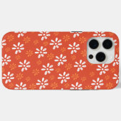 Orange Blume Muster iPhone 15 Pro Max Case (Rückseite (Horizontal))