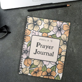 Orange Blume Name Gebet Journal Notizblock