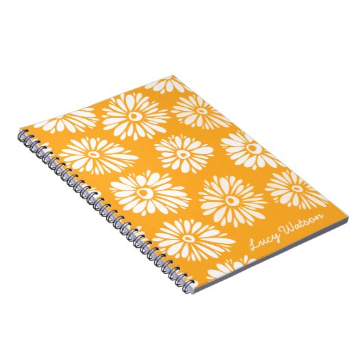 Orange-Blume-Notebook Notizblock (Rechte Seite)