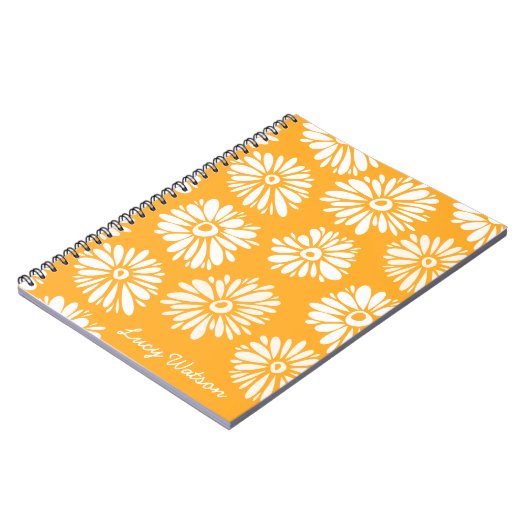 Orange-Blume-Notebook Notizblock (Linke Seite)