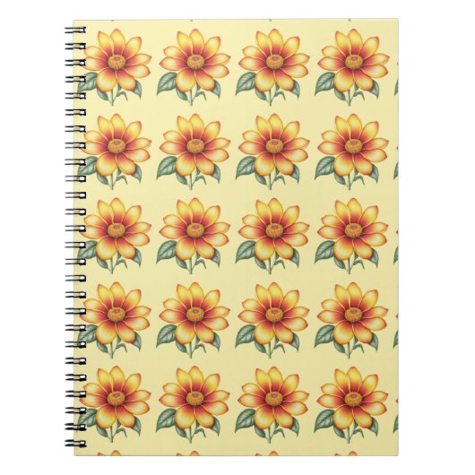 Orange Blume Notizblock (Vorderseite)