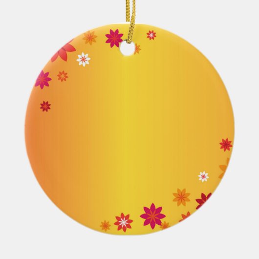 Orange Blume Ornament (Vorne)