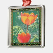 Orange Blume Ornament Aus Metall (Links)