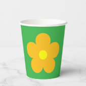 Orange Blume Pappbecher (Rückseite)