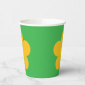 Orange Blume Pappbecher (Links)