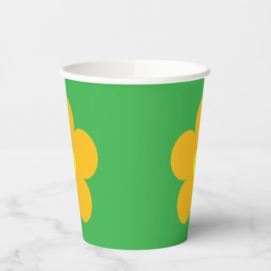 Orange Blume Pappbecher (Links)