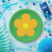 Orange Blume Pappteller (Party)