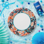 Orange Blume Pappteller (Party)