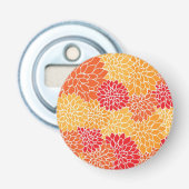 Orange Blume Pattern Flaschenöffner (Vorderseite)