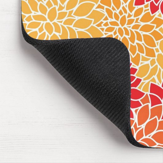 Orange Blume Pattern Mousepad (Ecke)