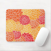 Orange Blume Pattern Mousepad (Mit Mouse)