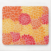 Orange Blume Pattern Mousepad (Vorne)