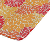 Orange Blume Pattern Schneidebrett (Ecke)
