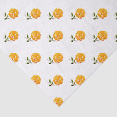 Orange Blume Pattern Seidenpapier (Ausschnitt)