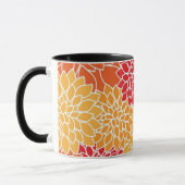 Orange Blume Pattern Tasse (Links)