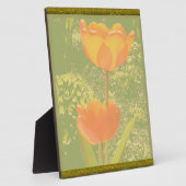 Orange Blume Plaque Fotoplatte (Seite)