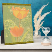 Orange Blume Plaque Fotoplatte (Seite)