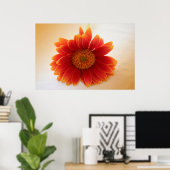 Orange Blume Poster (Heimbüro)