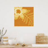 Orange Blume Poster (Küche)