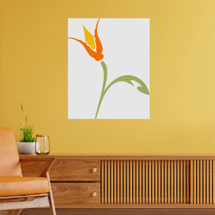 Orange Blume Poster