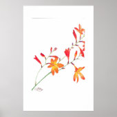 Orange Blume Poster (Vorne)