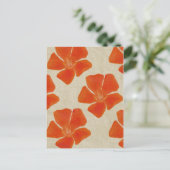 Orange Blume Postkarte (Stehend Vorderseite)