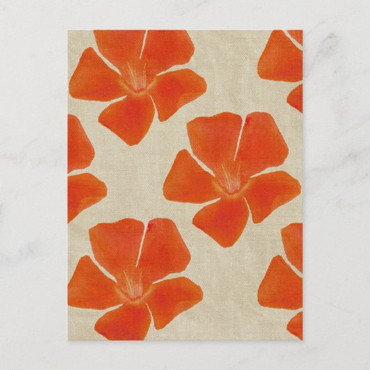 Orange Blume Postkarte (Vorderseite)