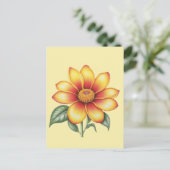 Orange Blume Postkarte (Stehend Vorderseite)
