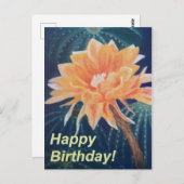 Orange Blume Postkarte (Vorne/Hinten)