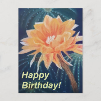 Orange Blume Postkarte