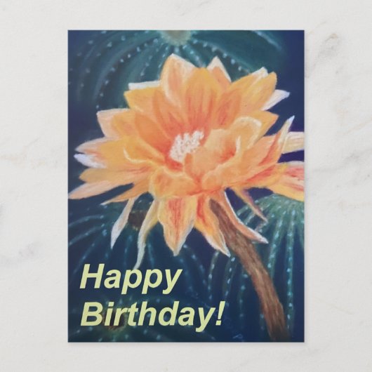 Orange Blume Postkarte (Vorderseite)